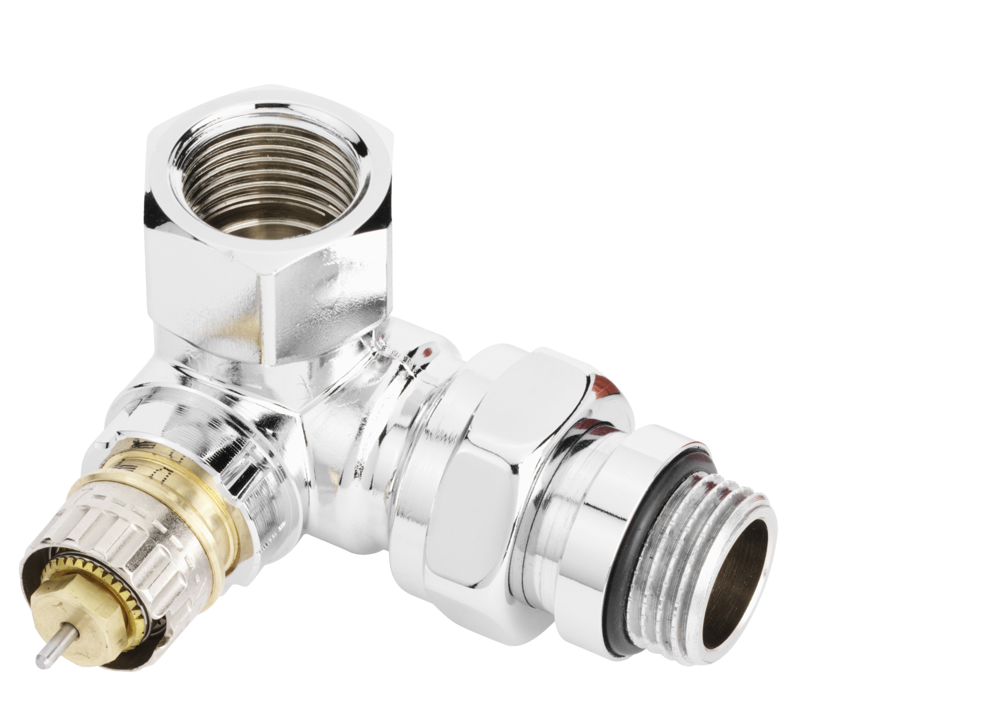 RA-NCX, Normal akış, DN 15, Çift sağa köşe, Krom