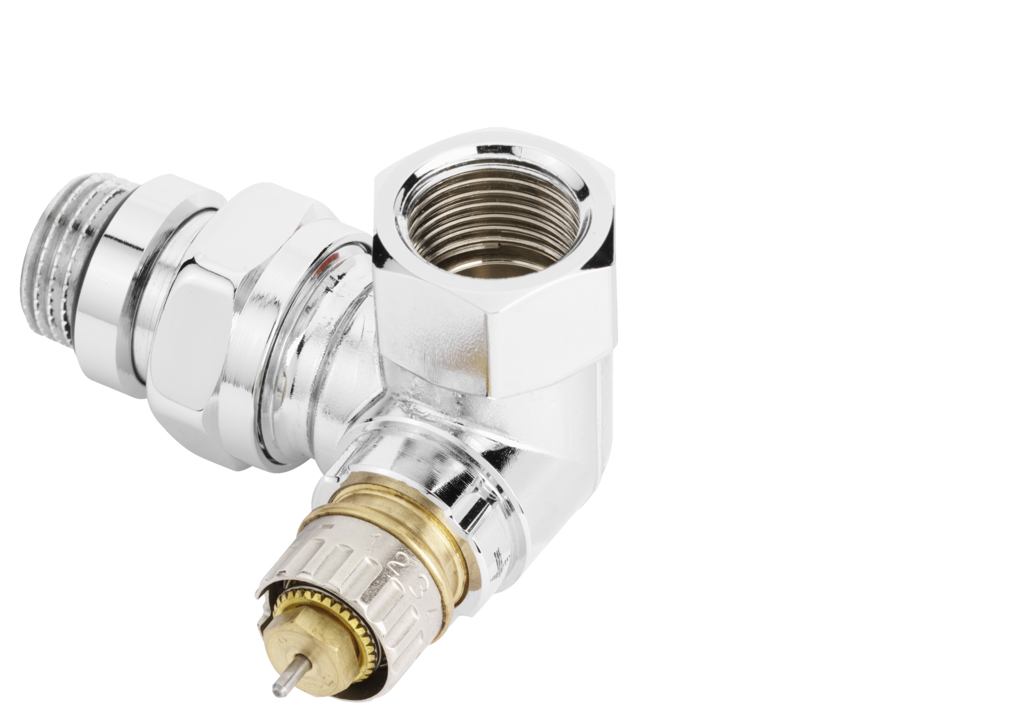 RA-NCX, Normal akış, DN 15, Çift sola köşe, Krom