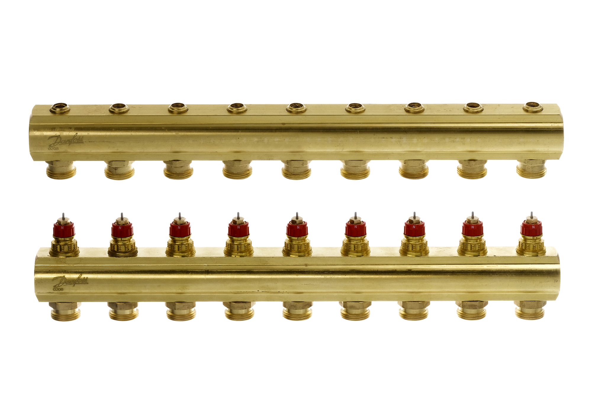 Pirinç, Yerden ısıtma manifold bağlantı ağzı [devre] [Maks.]: 9, 10 bar