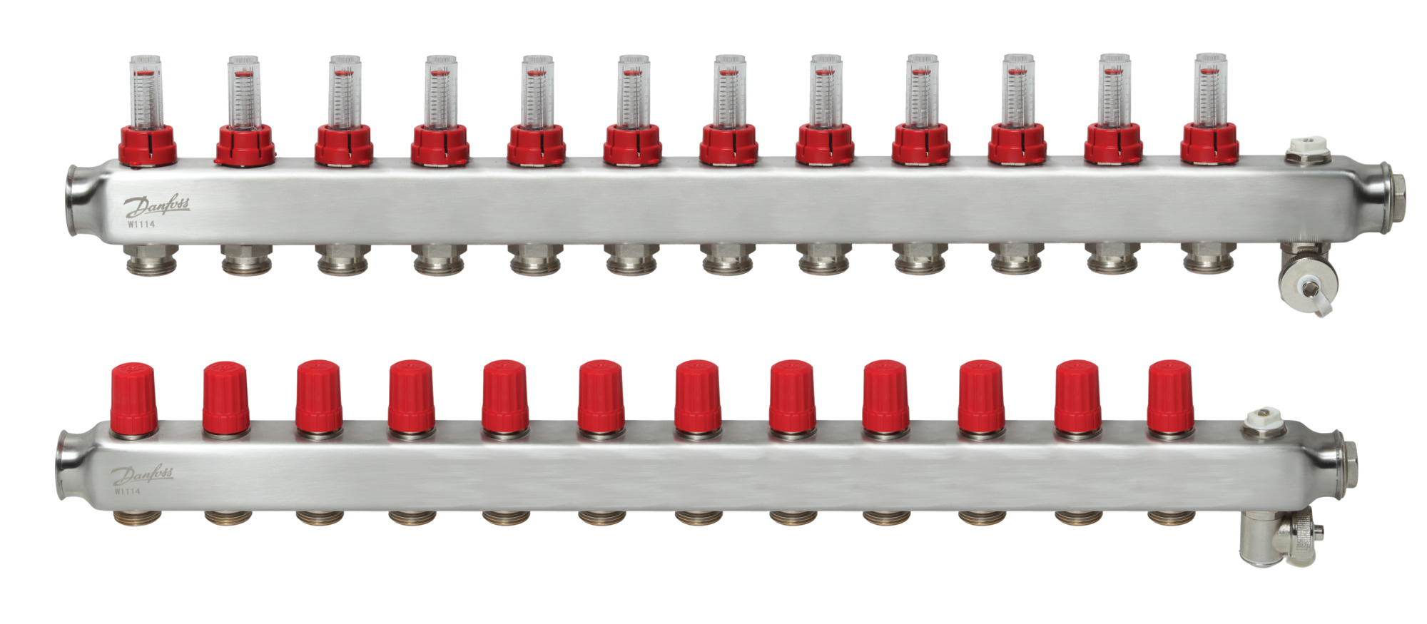 Paslanmaz çelik, Yerden ısıtma manifold bağlantı ağzı [devre] [Maks.]: 12, 6 bar